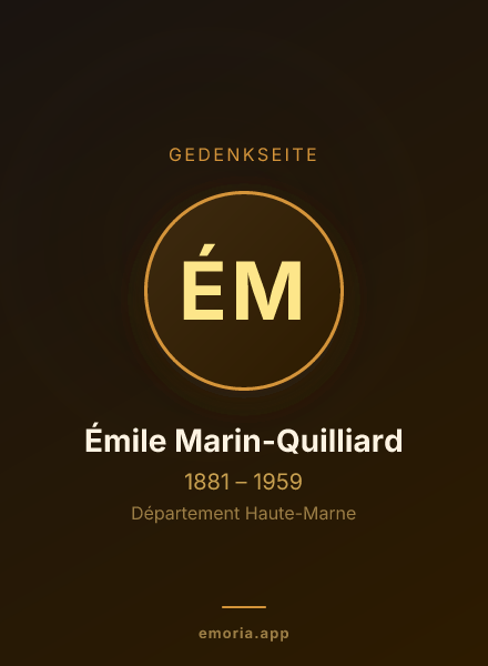 Gedenkportrait von Émile Marin-Quilliard