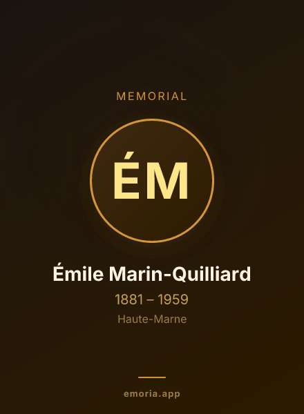 Memorial portrait of Émile Marin-Quilliard