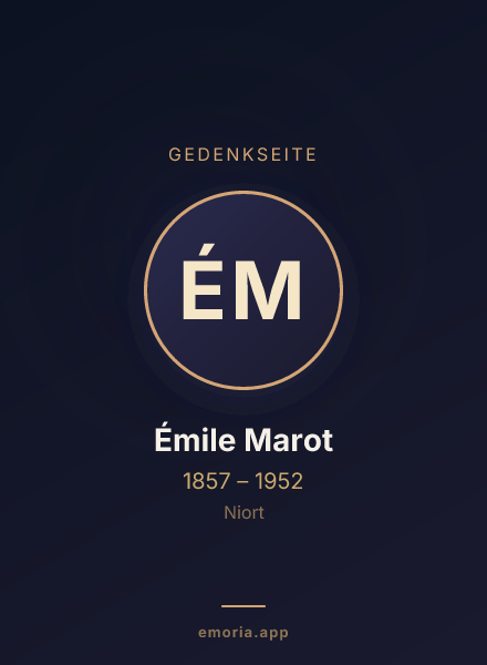 Gedenkportrait von Émile Marot