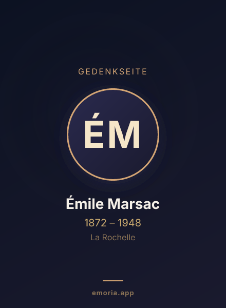 Gedenkportrait von Émile Marsac