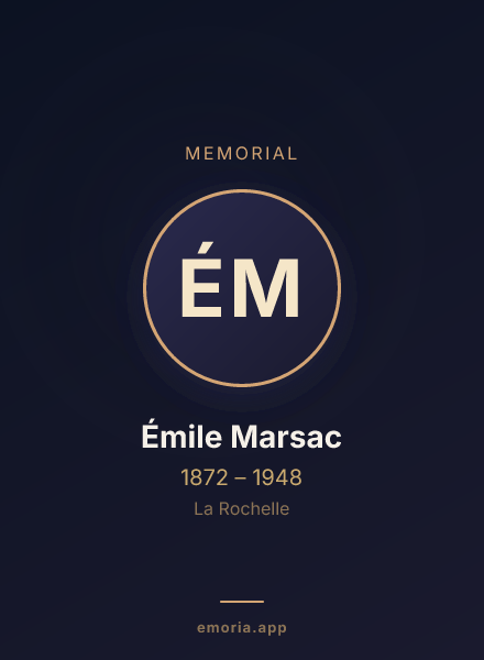 Memorial portrait of Émile Marsac