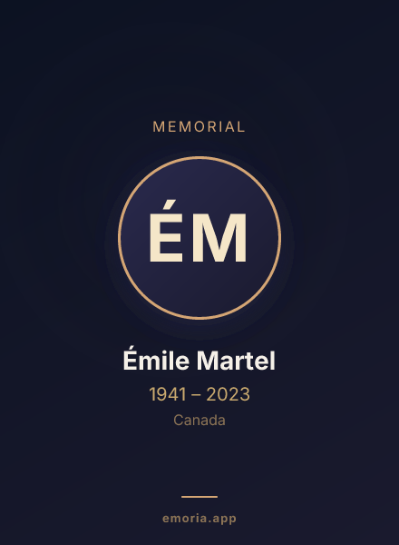 Memorial portrait of Émile Martel
