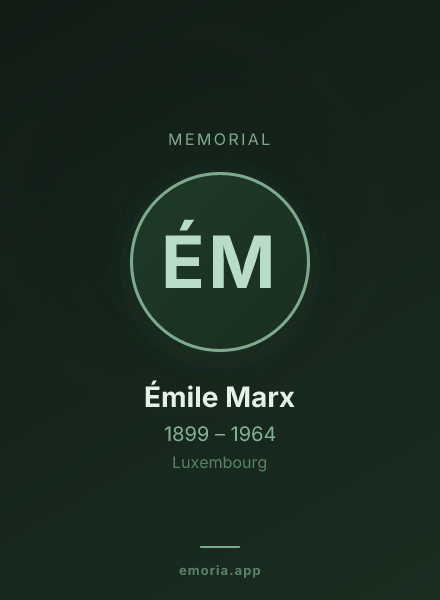 Memorial portrait of Émile Marx