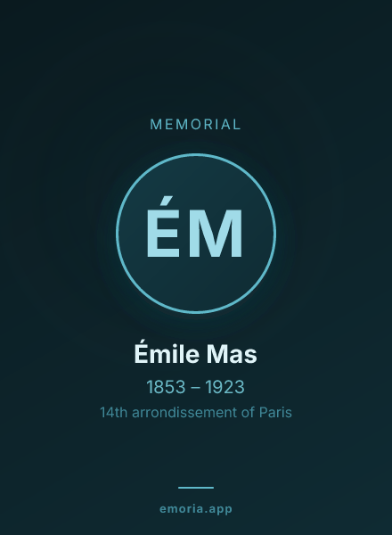 Memorial portrait of Émile Mas