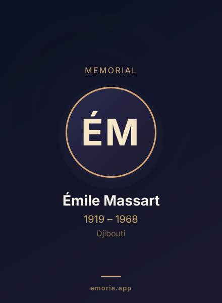 Memorial portrait of Émile Massart
