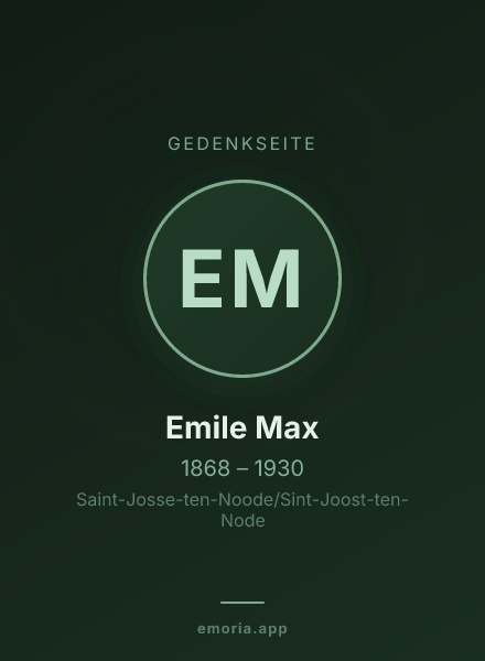 Gedenkportrait von Emile Max