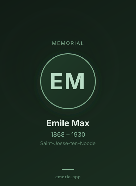 Memorial portrait of Emile Max