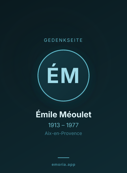 Gedenkportrait von Émile Méoulet