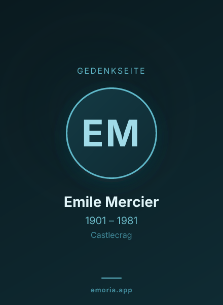 Gedenkportrait von Emile Mercier