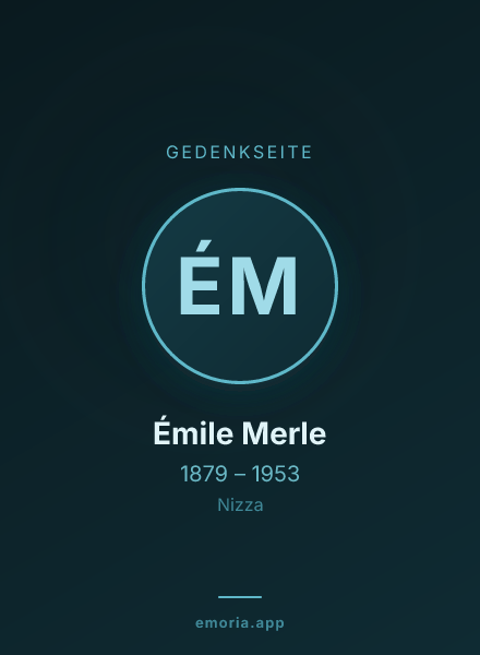 Gedenkportrait von Émile Merle