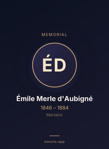 Memorial portrait of Émile Merle d'Aubigné