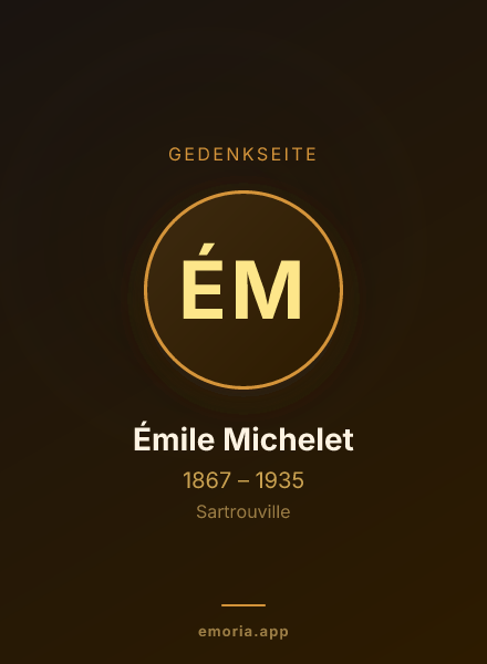 Gedenkportrait von Émile Michelet