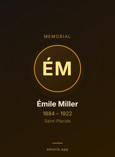 Memorial portrait of Émile Miller