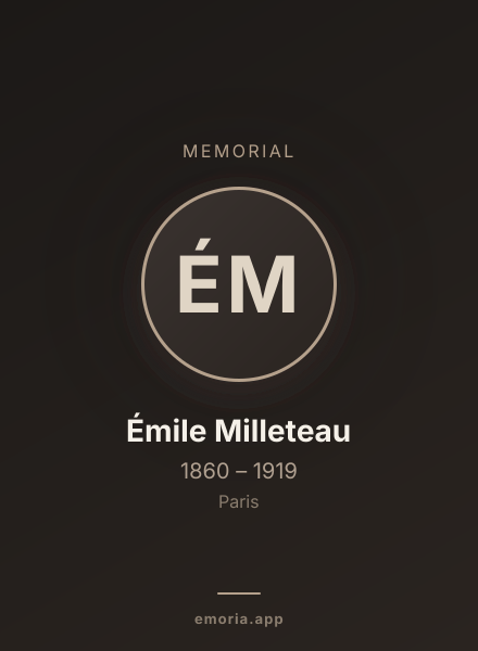 Memorial portrait of Émile Milleteau