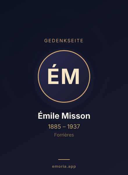 Gedenkportrait von Émile Misson