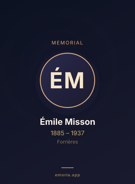 Memorial portrait of Émile Misson