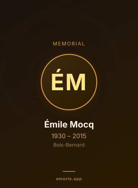 Memorial portrait of Émile Mocq