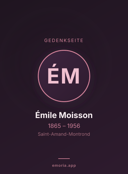 Gedenkportrait von Émile Moisson