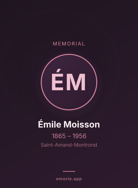 Memorial portrait of Émile Moisson