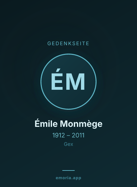 Gedenkportrait von Émile Monmège