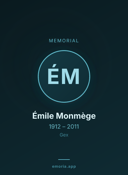 Memorial portrait of Émile Monmège