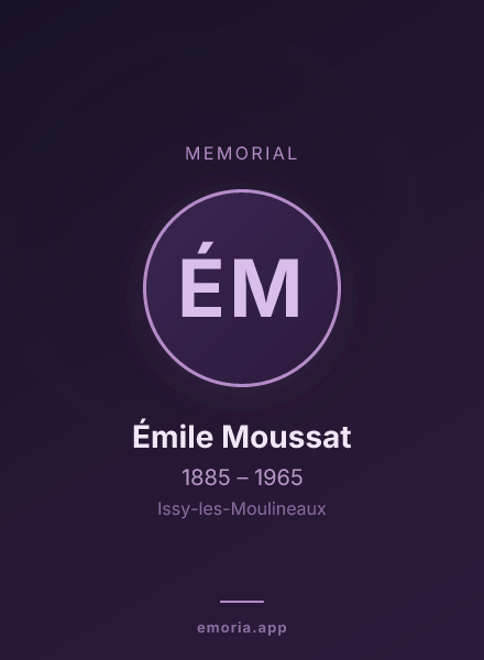 Memorial portrait of Émile Moussat