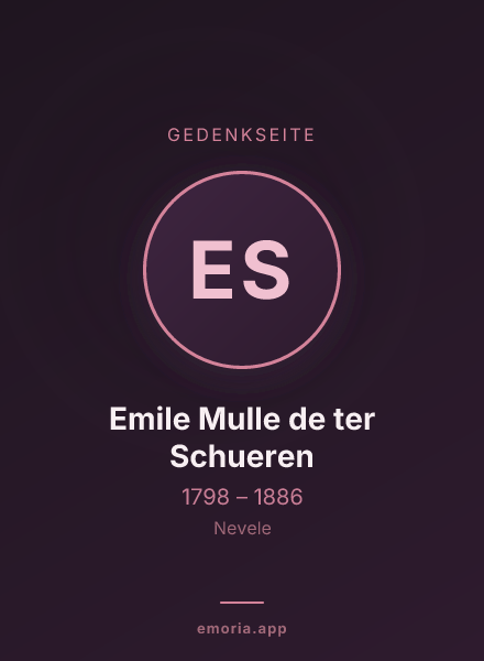 Gedenkportrait von Emile Mulle de ter Schueren