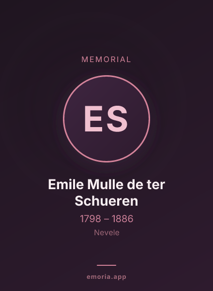 Memorial portrait of Emile Mulle de ter Schueren
