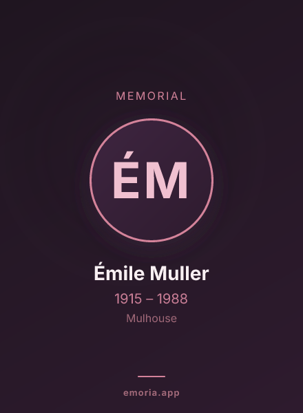 Memorial portrait of Émile Muller