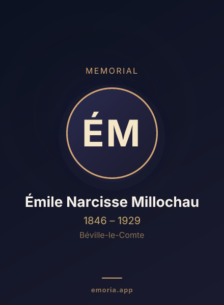 Memorial portrait of Émile Narcisse Millochau