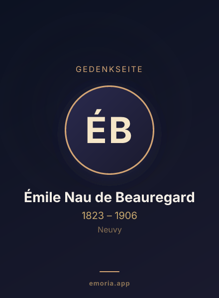 Gedenkportrait von Émile Nau de Beauregard