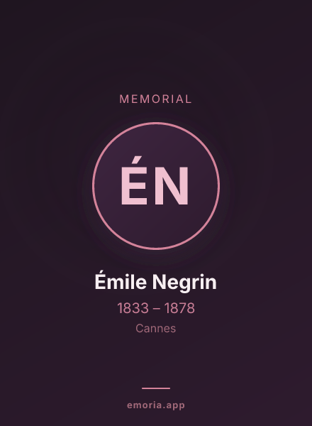 Memorial portrait of Émile Negrin
