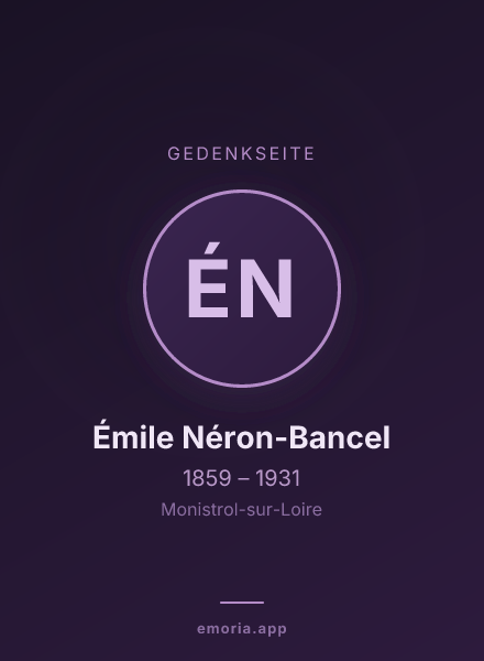 Gedenkportrait von Émile Néron-Bancel