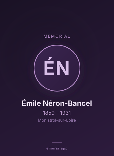 Memorial portrait of Émile Néron-Bancel