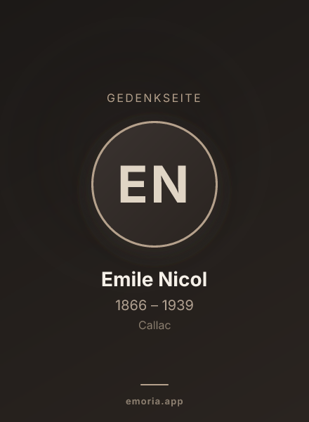 Gedenkportrait von Emile Nicol