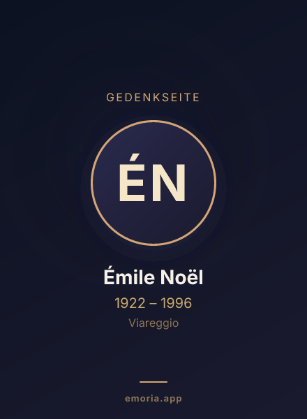 Gedenkportrait von Émile Noël