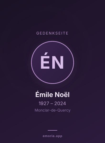 Gedenkportrait von Émile Noël