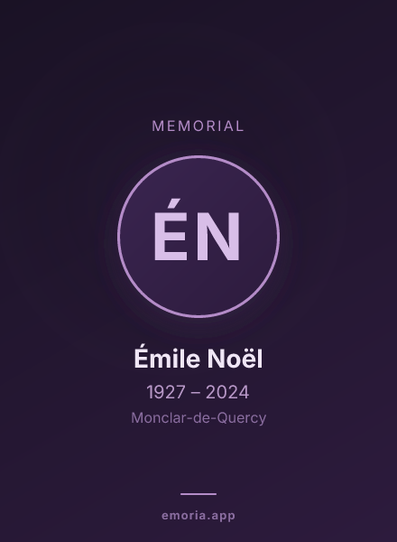 Memorial portrait of Émile Noël