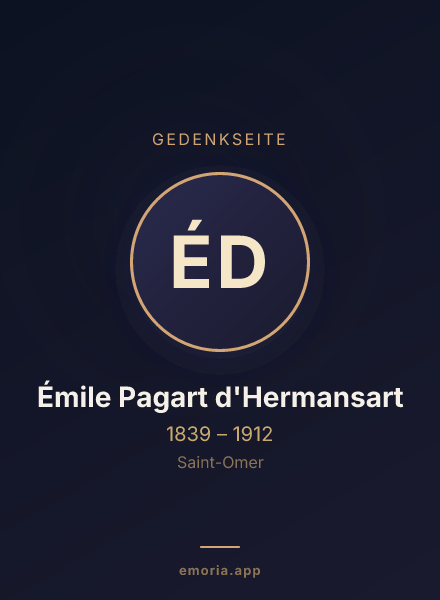 Gedenkportrait von Émile Pagart d'Hermansart