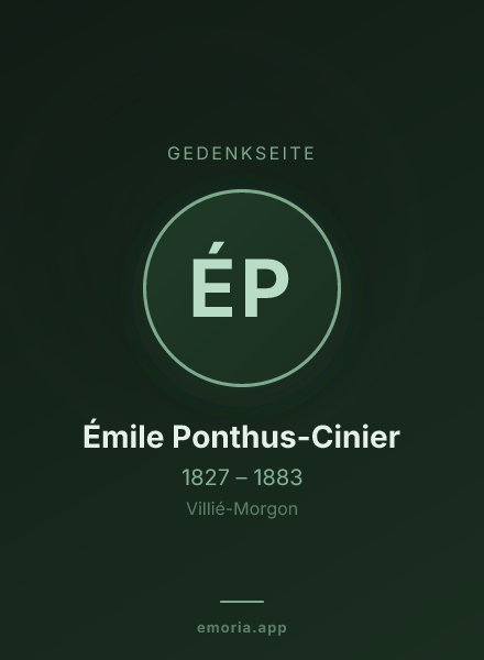 Gedenkportrait von Émile Ponthus-Cinier