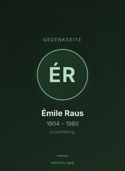 Gedenkportrait von Émile Raus