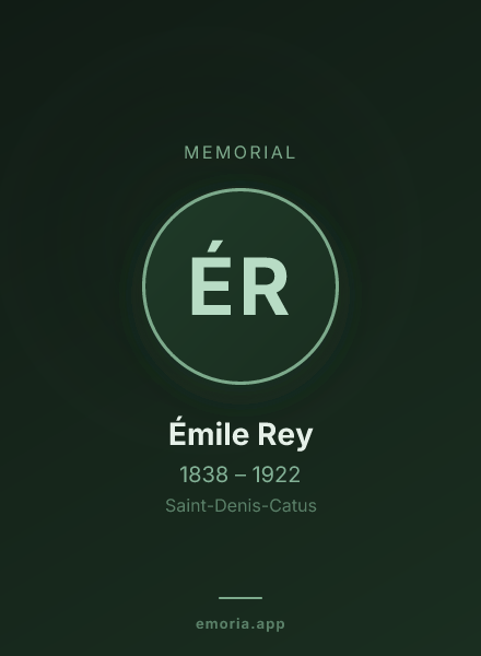 Memorial portrait of Émile Rey