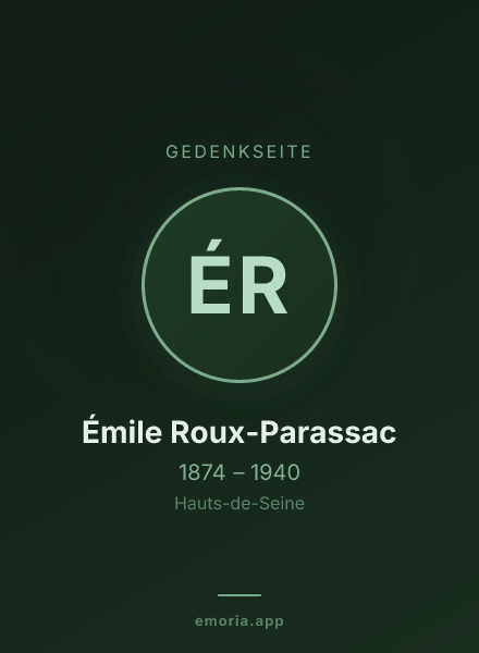 Gedenkportrait von Émile Roux-Parassac