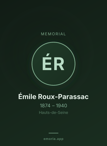 Memorial portrait of Émile Roux-Parassac