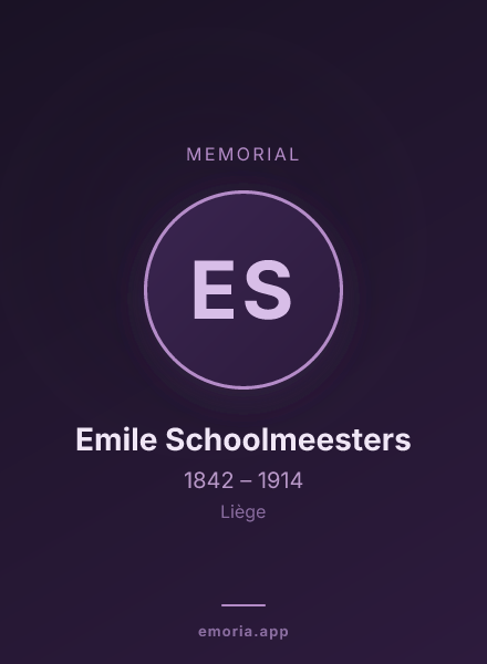 Memorial portrait of Emile Schoolmeesters