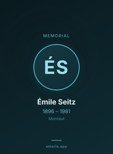 Memorial portrait of Émile Seitz