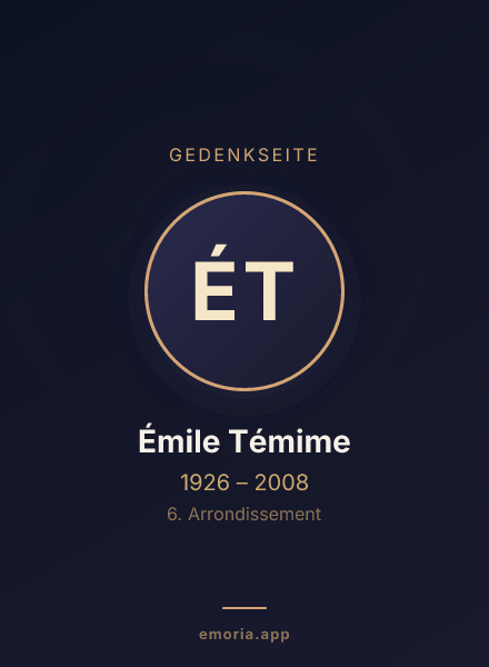 Gedenkportrait von Émile Témime