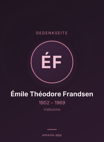 Gedenkportrait von Émile Théodore Frandsen