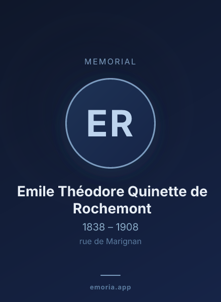 Memorial portrait of Emile Théodore Quinette de Rochemont