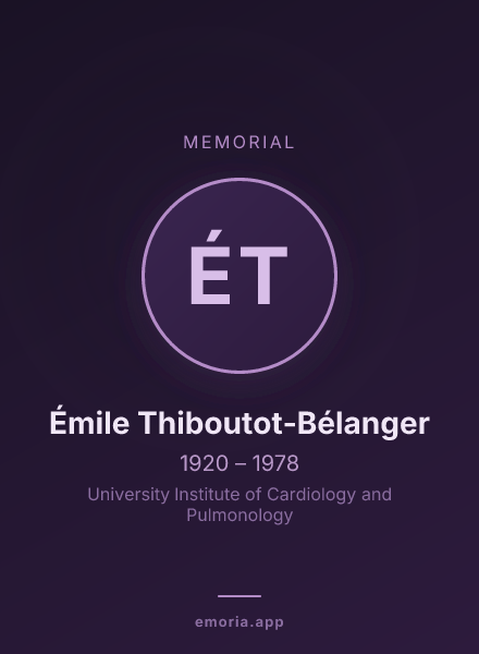 Memorial portrait of Émile Thiboutot-Bélanger